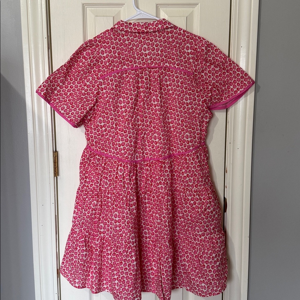 Pink Patterned High-Low Dress - Picture 5 of 8